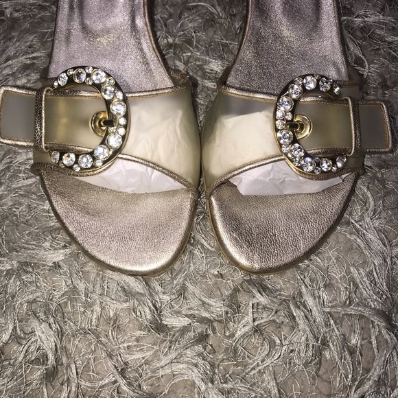 STUART WEITZMAN SWAROVSKI SLIDES🔥 - Picture 4 of 10